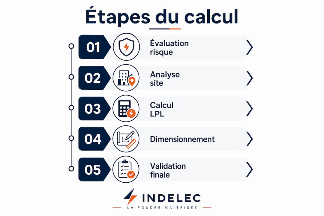 Schéma illustrant les différentes étapes pour déterminer la nécessité d’installer un paratonnerre