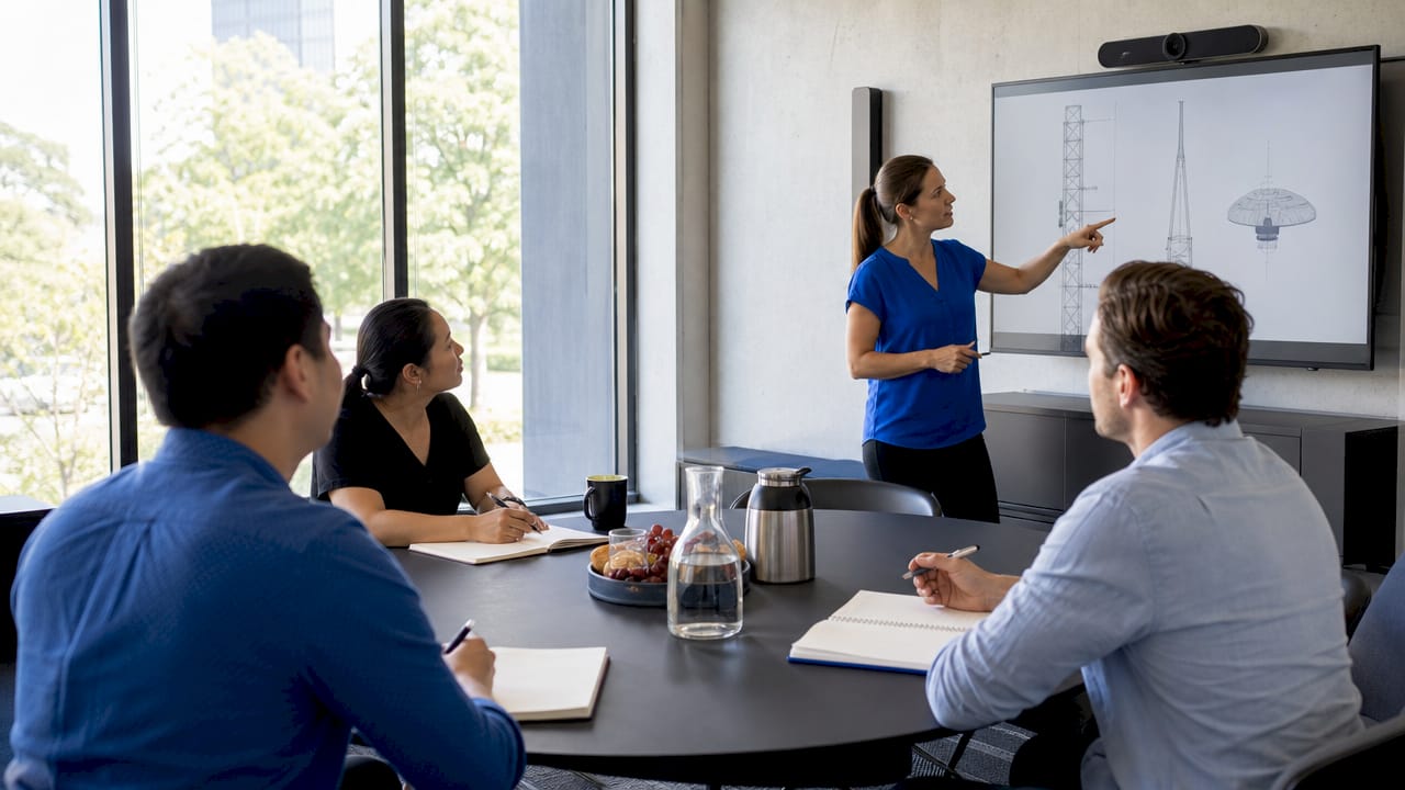 Group attending physical security certification training