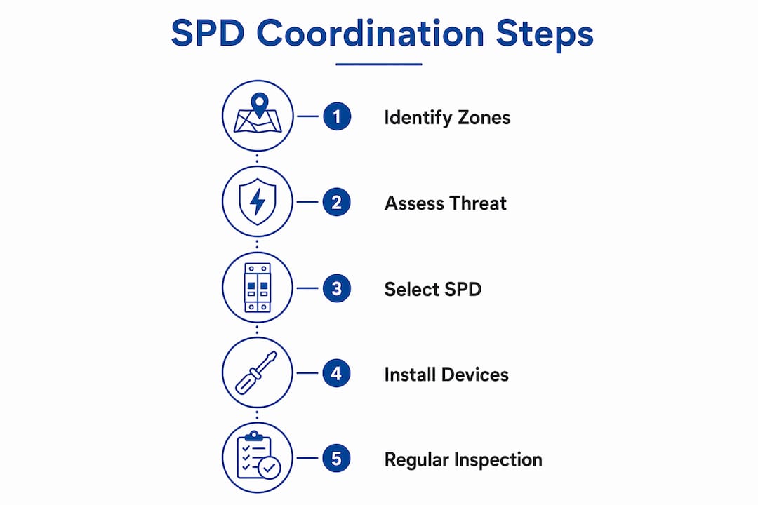 Infographic showing SPD selection and coordination steps