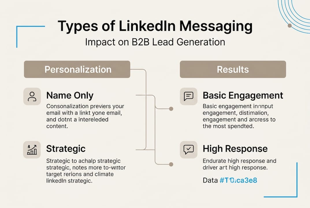 Infographic comparing LinkedIn messaging types