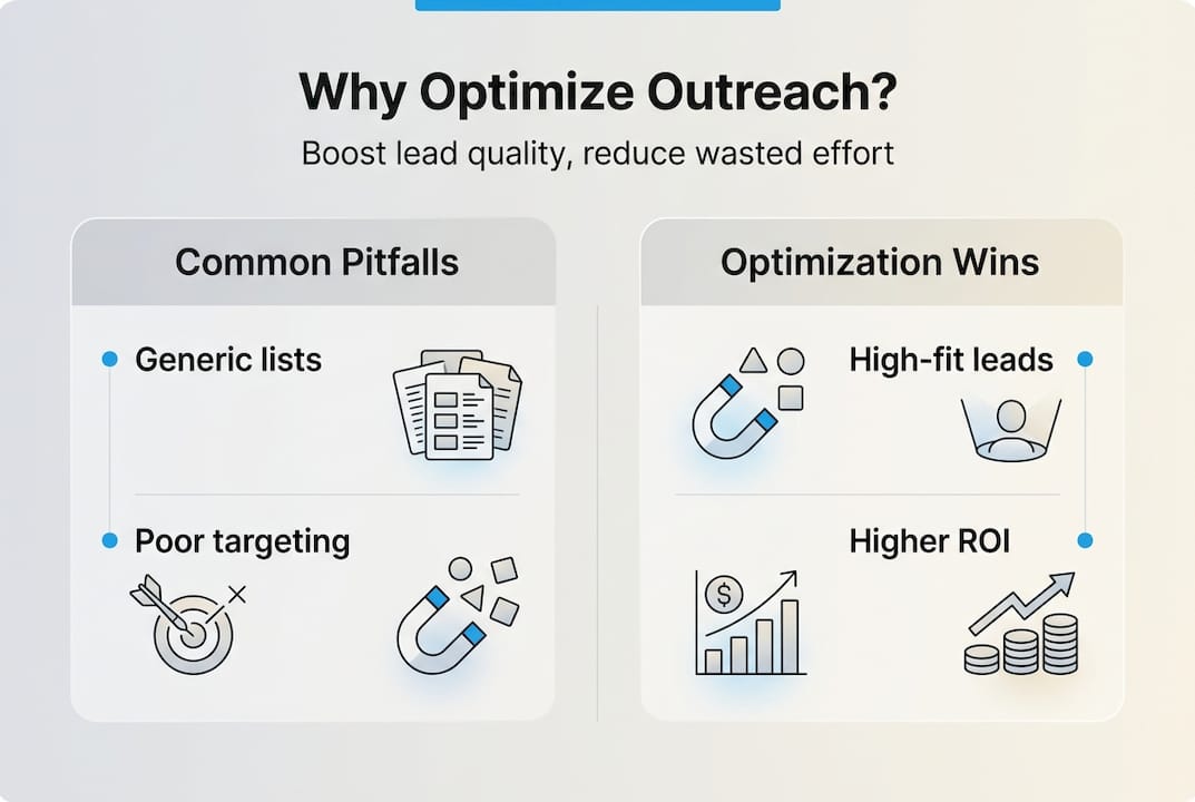 Infographic about optimizing outreach for lead quality