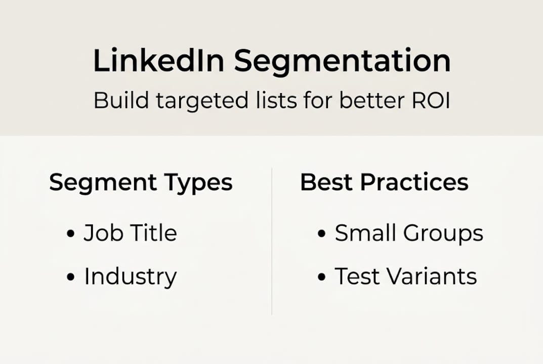 Infographic showing LinkedIn segmentation strategies