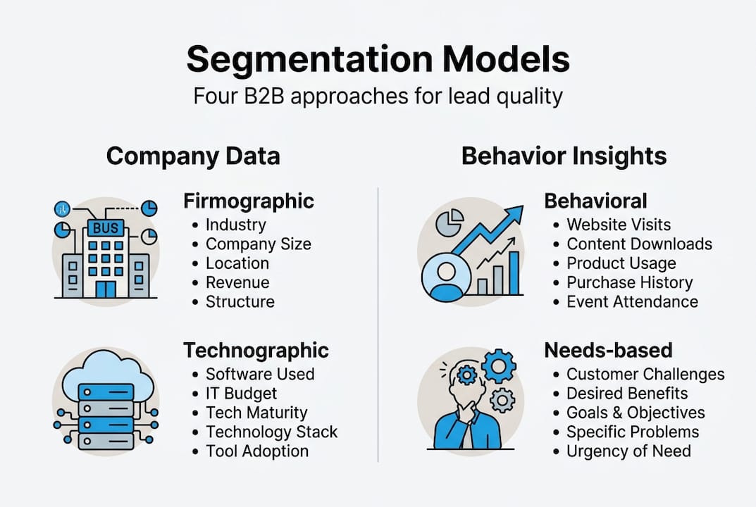 Infographic showing segmentation models overview
