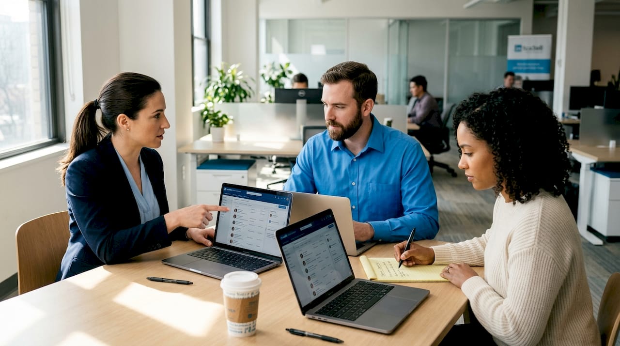 Team discusses LinkedIn lead qualification signals