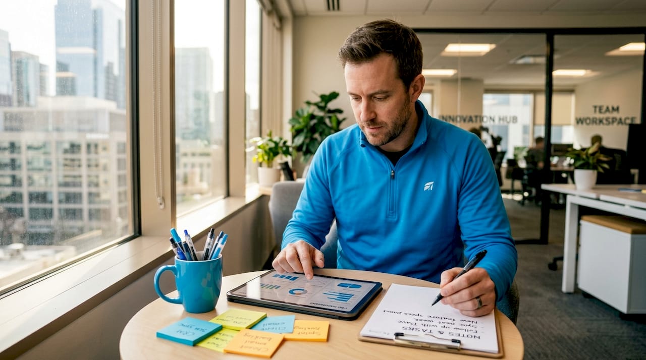 Team lead reviewing CRM for LinkedIn leads