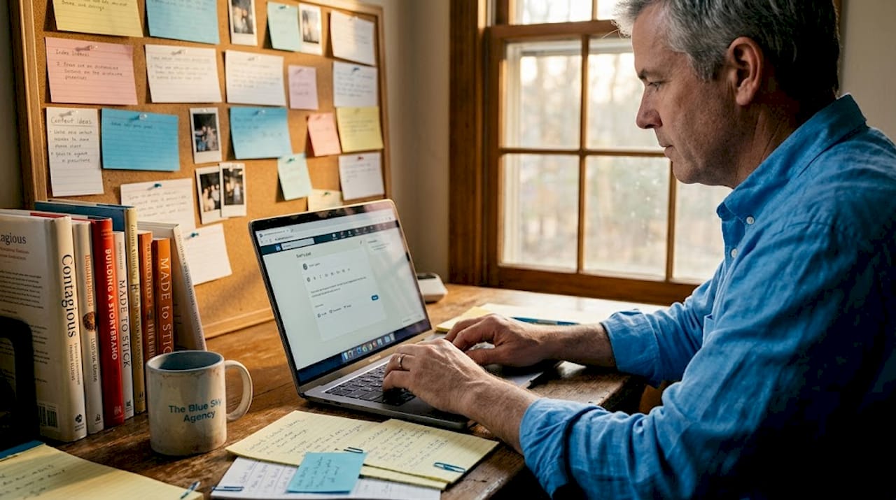 Subject matter expert preparing LinkedIn post