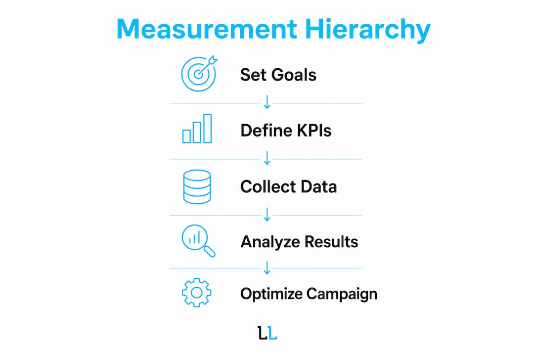 Infographic illustrating campaign measurement steps