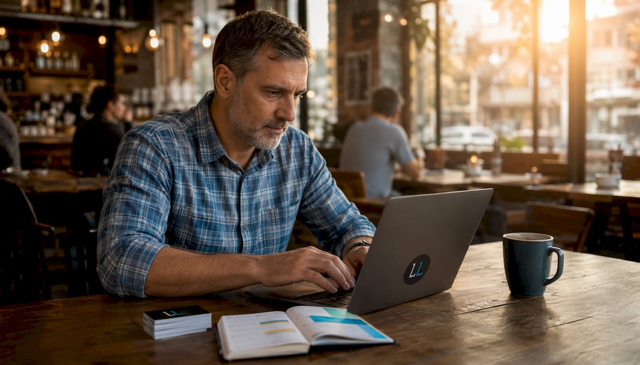 Hands typing on laptop for LinkedIn segmentation