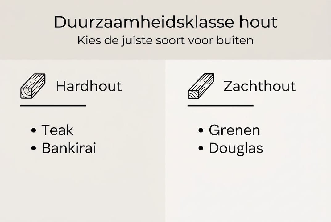 Infographic: een duidelijk overzicht van de duurzaamheidsklassen van houtsoorten