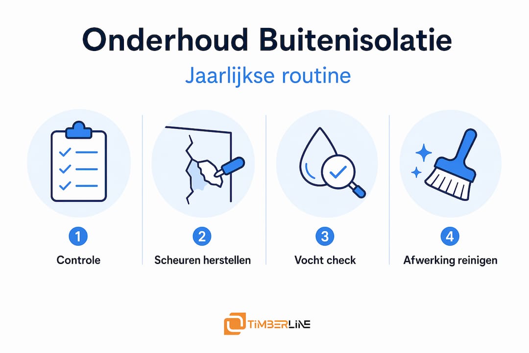Infographic: jaarlijkse onderhoudscheck voor isolatie