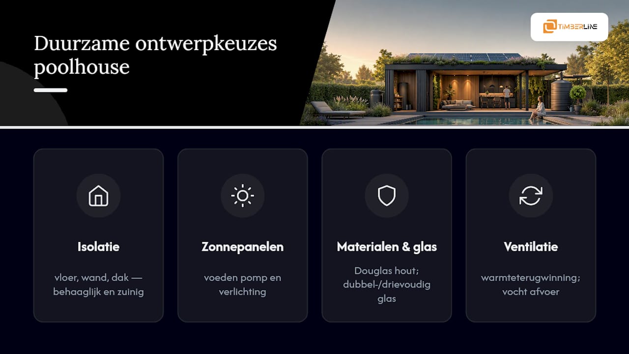 Vier pijlers voor een duurzaam poolhouse