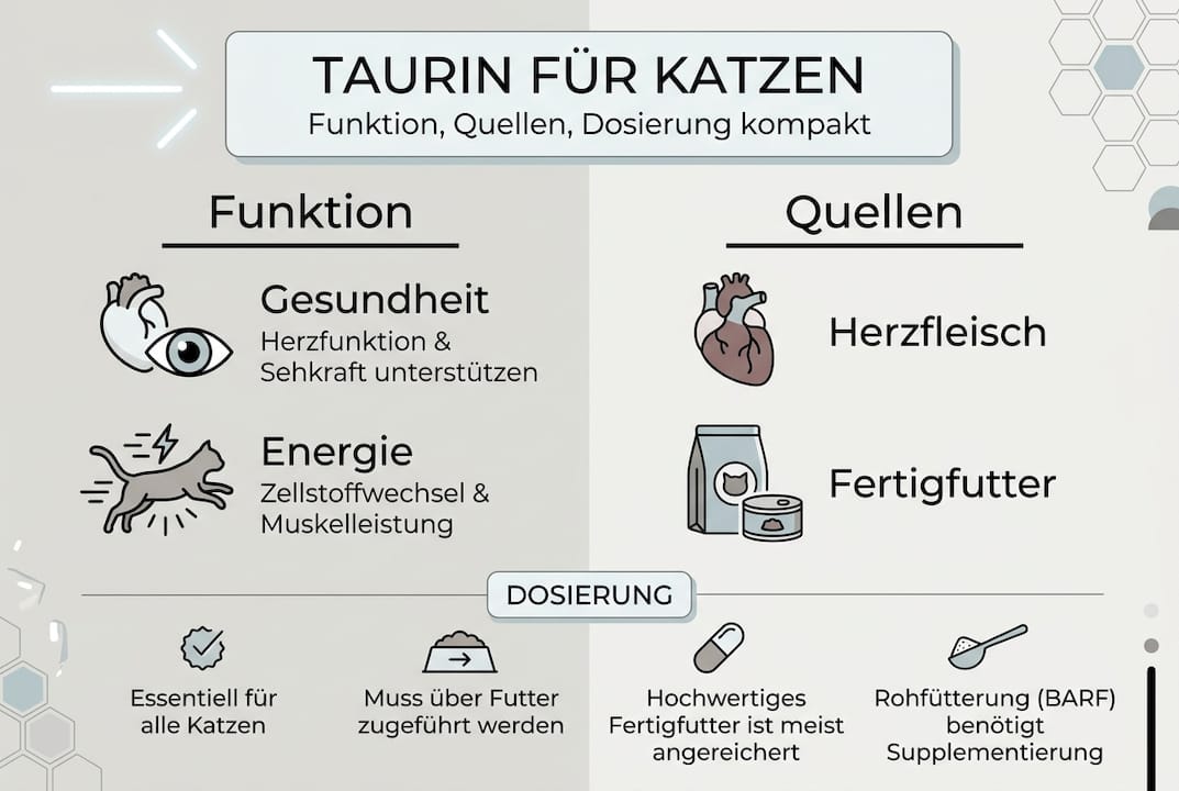 Übersicht: Wirkung, Quellen und empfohlene Einnahmemenge von Taurin