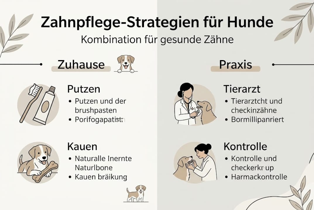 Infografik: Natürliche Möglichkeiten zur Zahnpflege bei Hunden