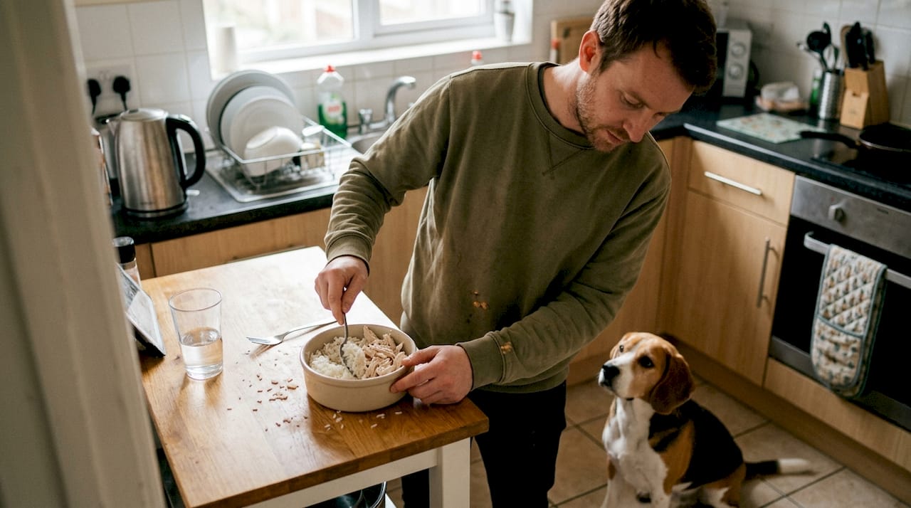 Hähnchen mit Reis als selbstgemachtes Hundefutter zubereiten