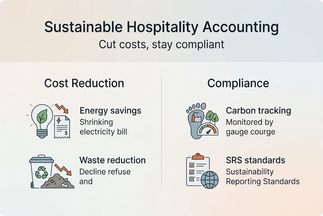 Infographic on sustainable hospitality accounting