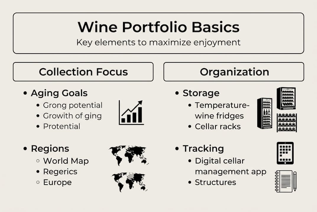 Infographic on wine portfolio basics and tips