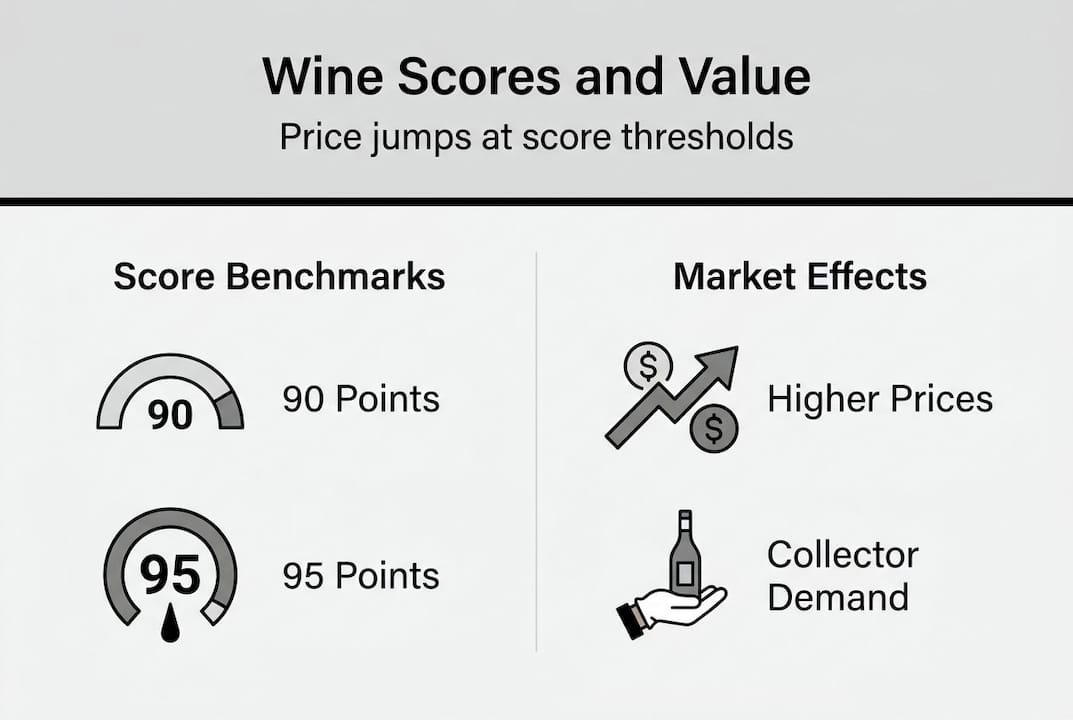 Wine scores versus market price infographic