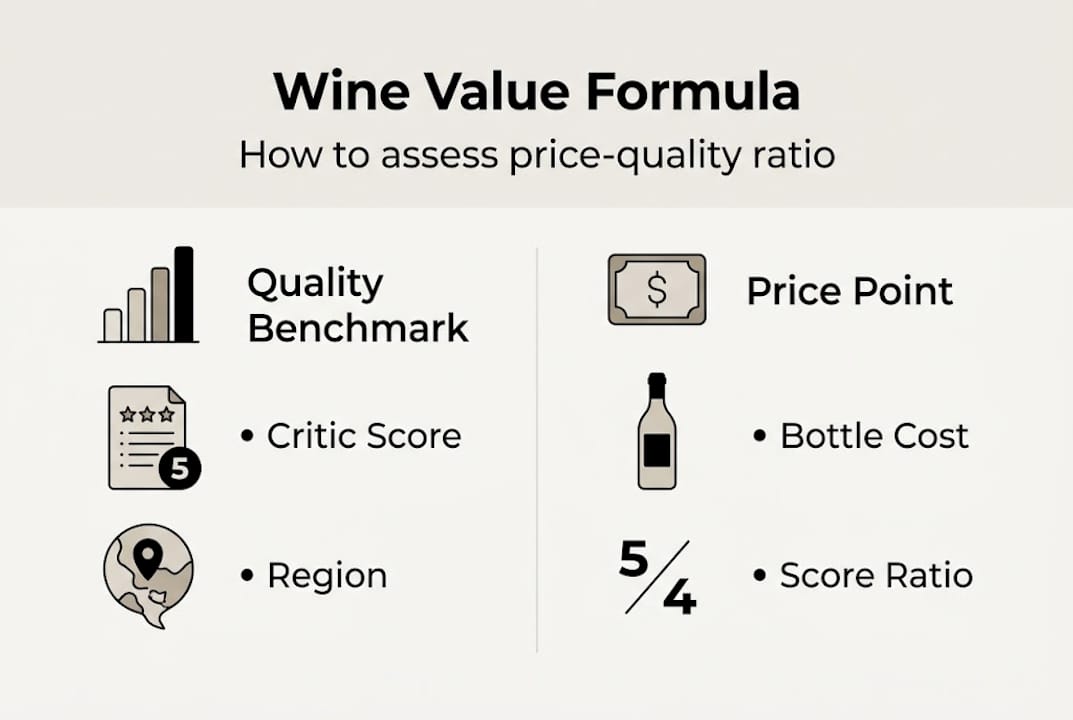 Infographic on wine value and price ratio