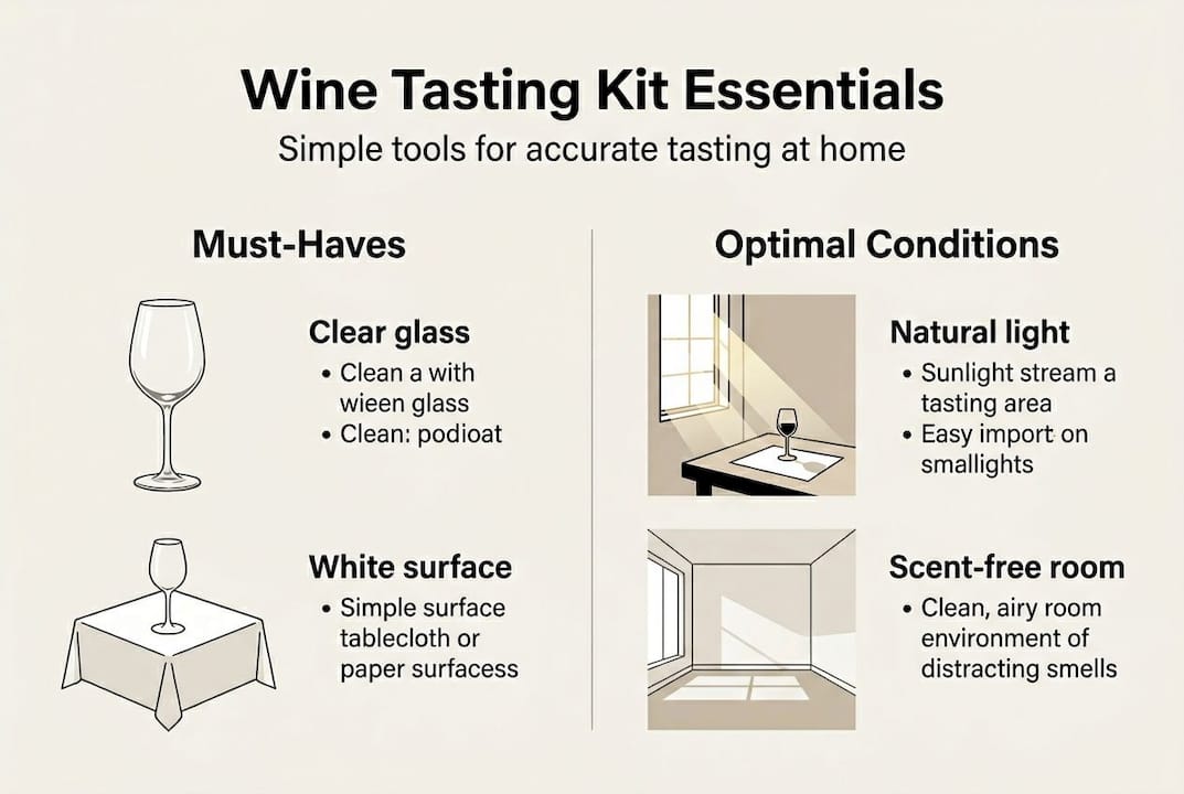 Infographic of wine tasting kit essentials