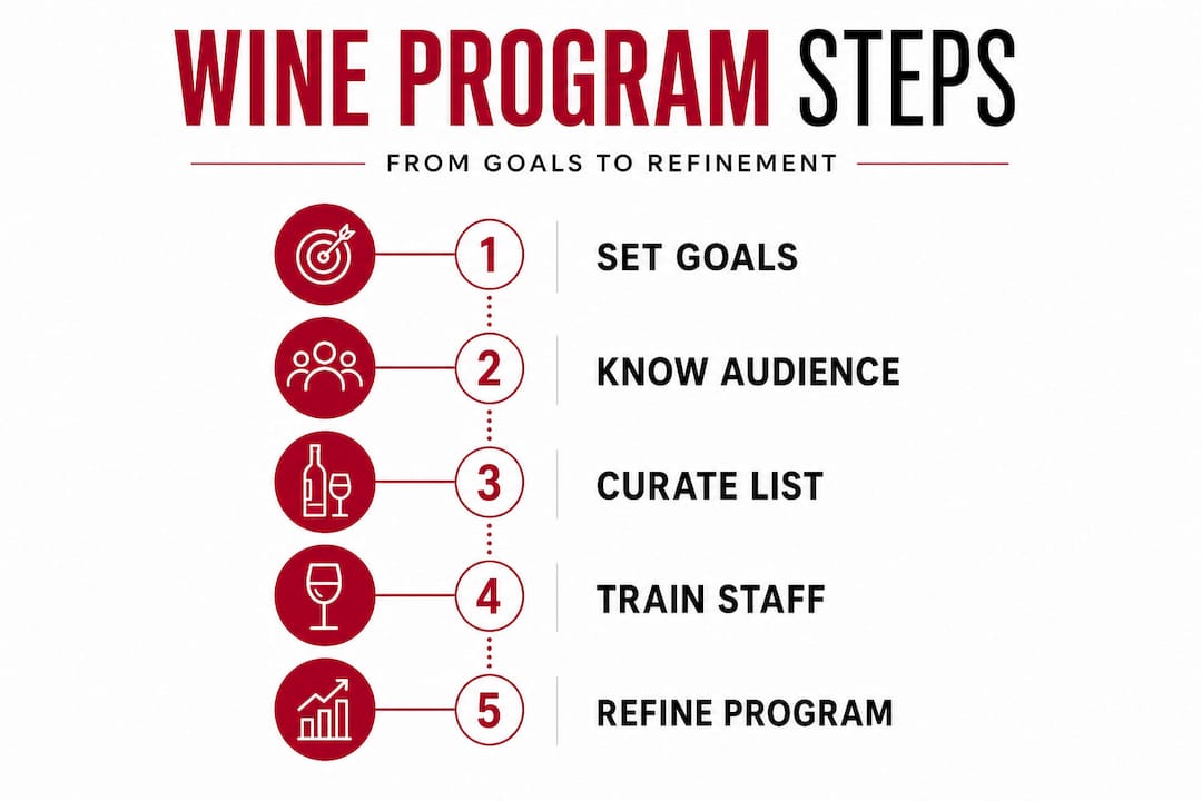 Infographic outlines steps for wine program success