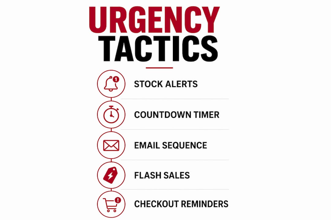 Infographic showing urgency tactics in wine selling