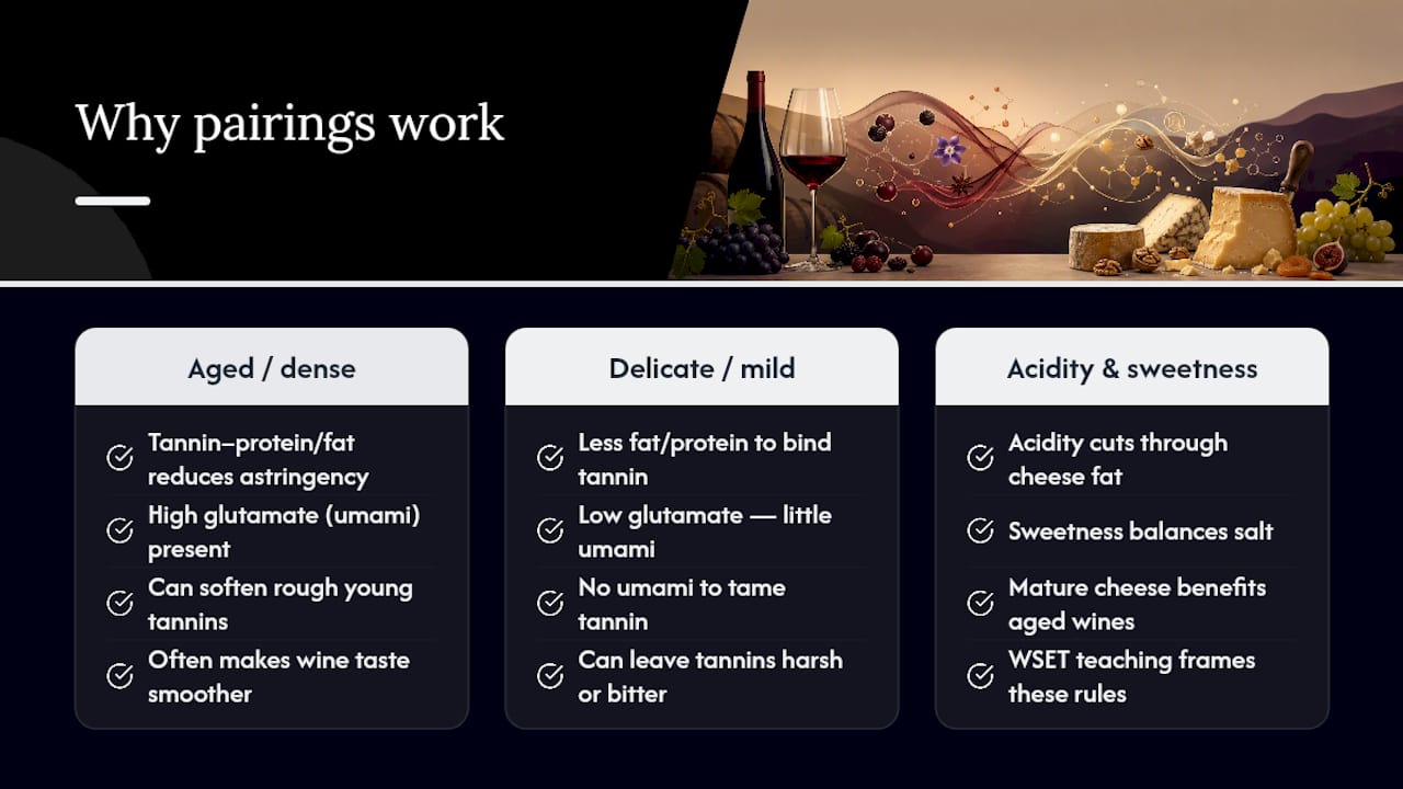 The science behind why these pairings work — overview diagram