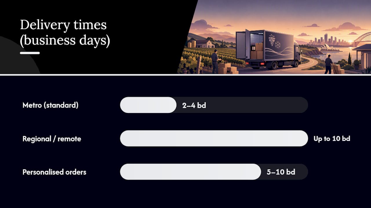 What retailers mean by "delivery time" in Australia — overview diagram