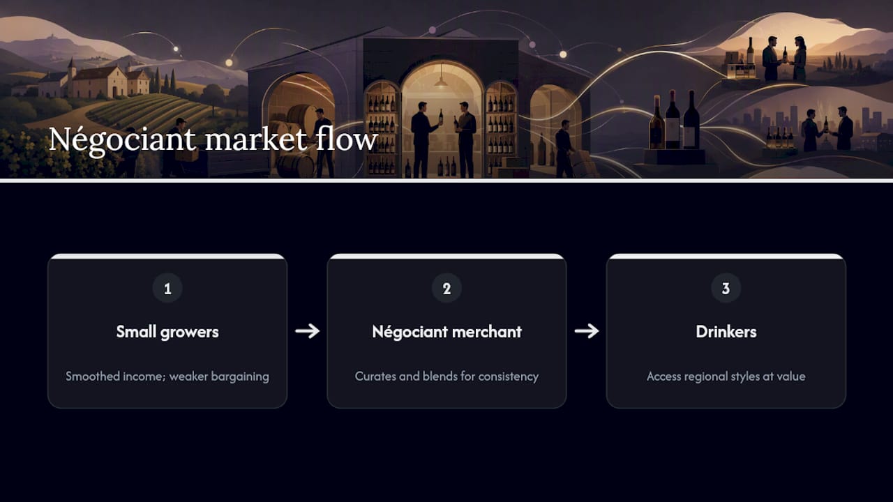 Négociant relationships between growers merchants drinkers