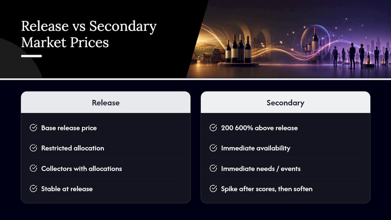 What happens to price after release, and when resale kicks in — overview diagram