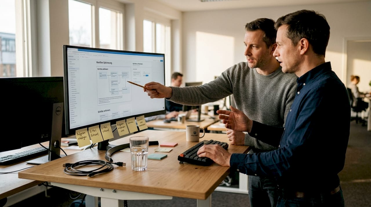 Im offenen Büro organisieren Kollegen ihre Arbeitsabläufe zunehmend automatisiert.