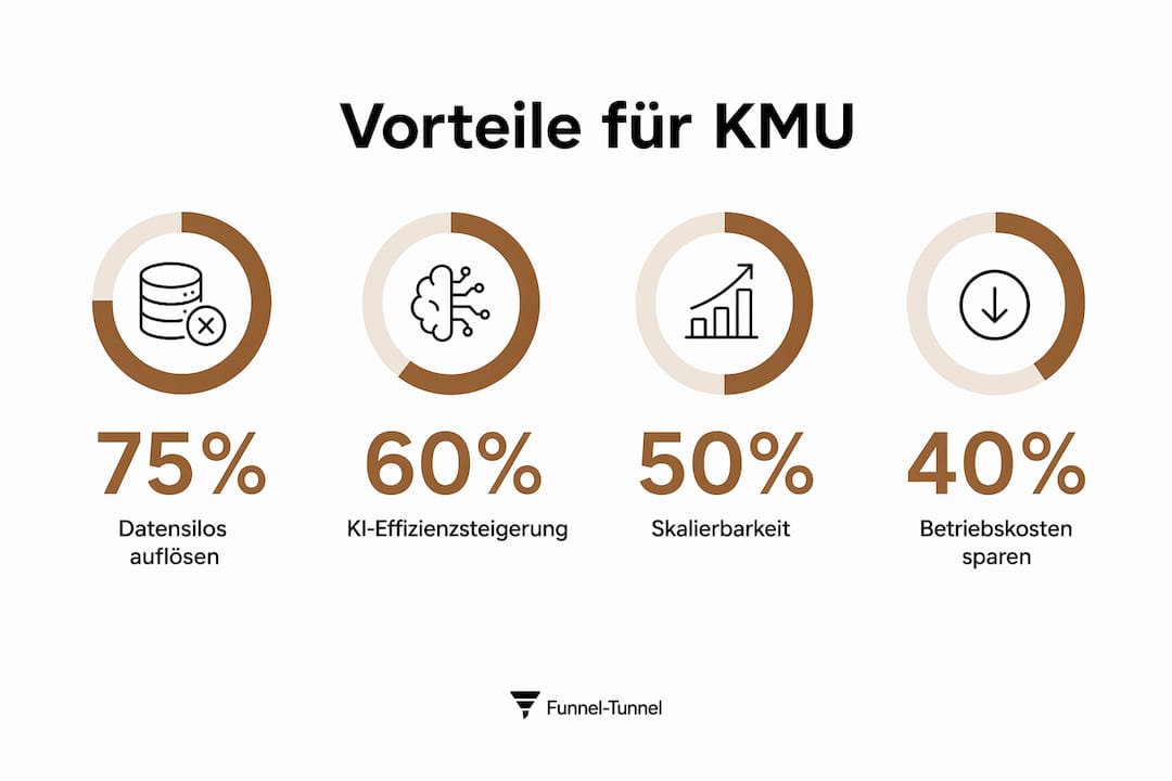 Infografik: Wie KMU von integrierten Plattformlösungen profitieren