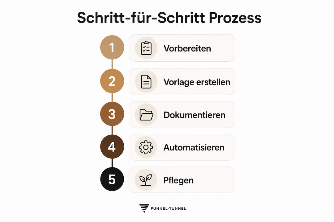 Schritt-für-Schritt-Infografik: So erstellen Sie Ihre eigene Vorlage