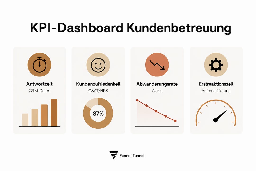 Übersichtsgrafik mit den wichtigsten Kennzahlen im Kundenservice
