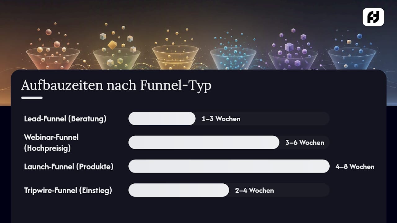 Übersichtliche Darstellung der wichtigsten Funnel-Modelle – inklusive Anwendungsbeispielen und Zeitrahmen