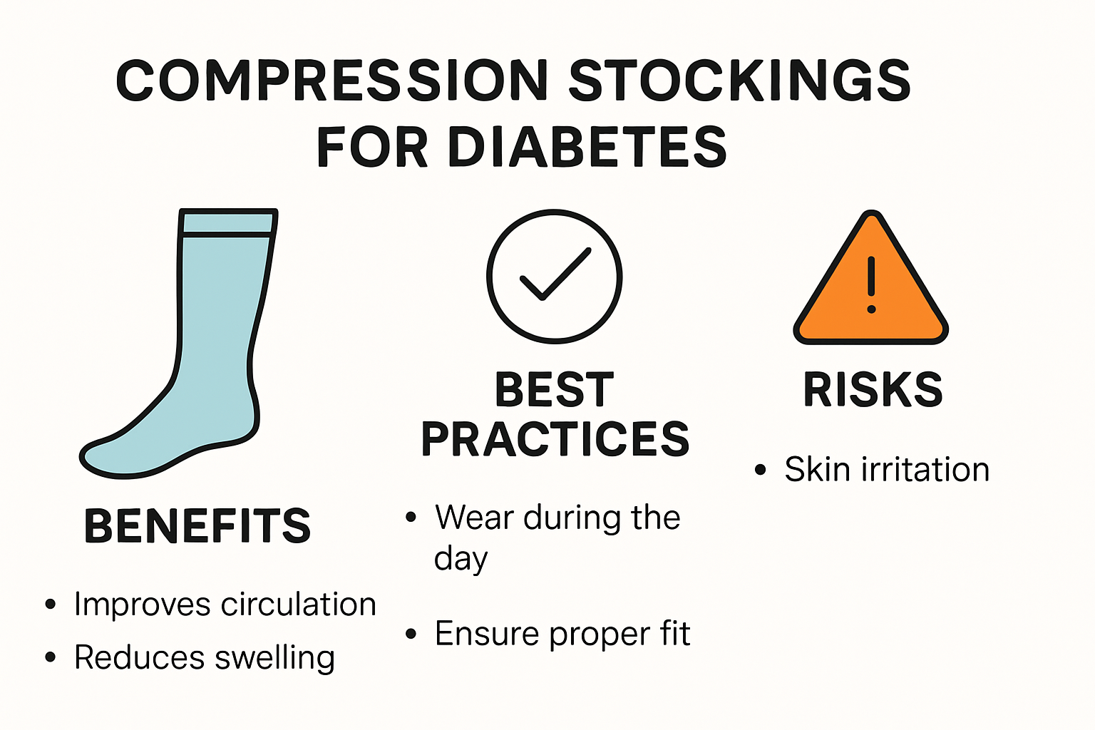 Infographic: How compression stockings support diabetes care