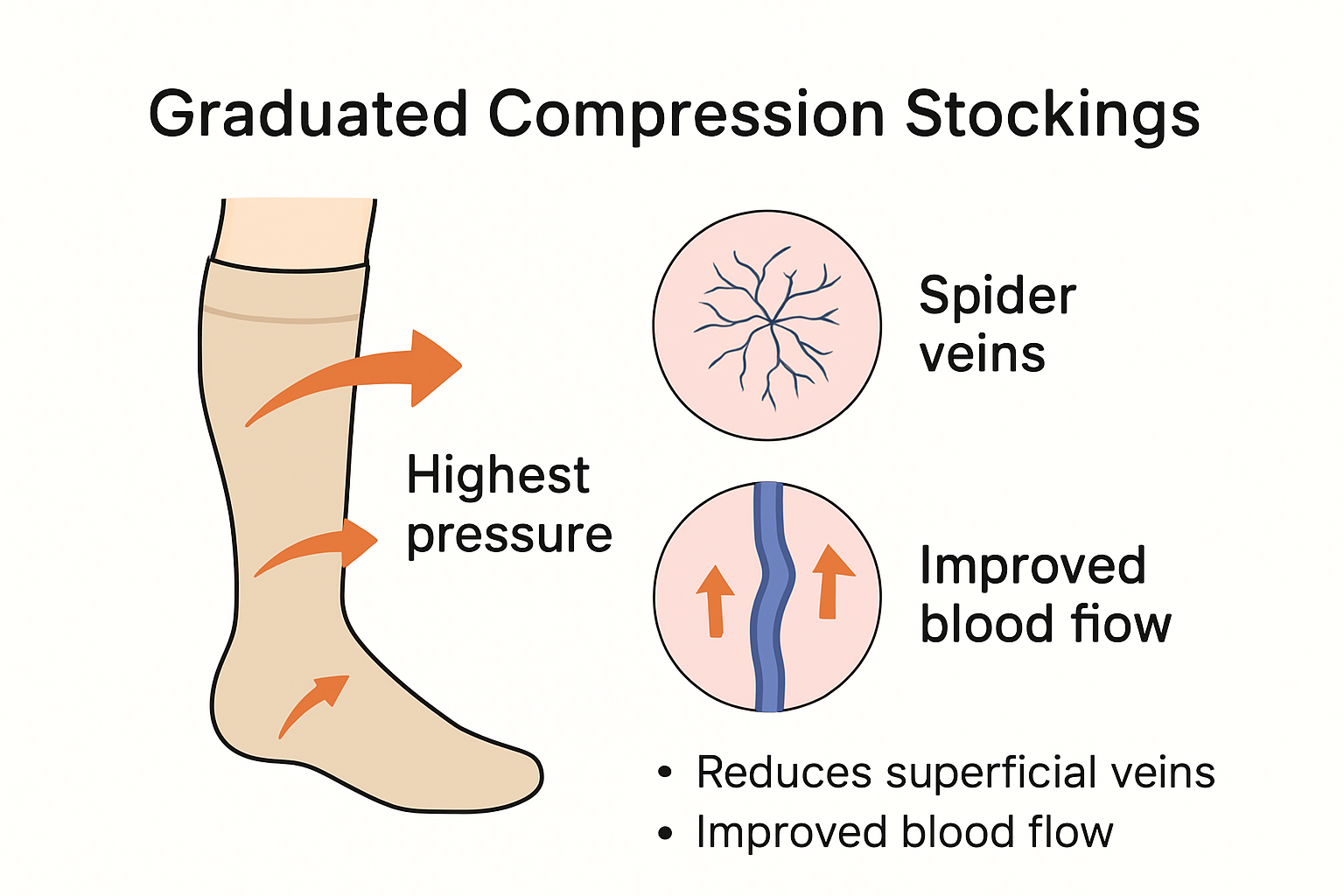 How compression stockings improve circulation and help spider veins
