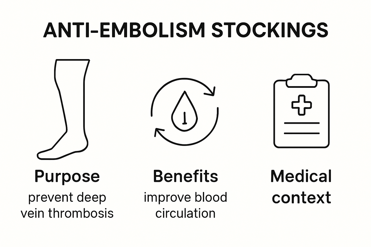 Infographic showing what anti embolism stockings do