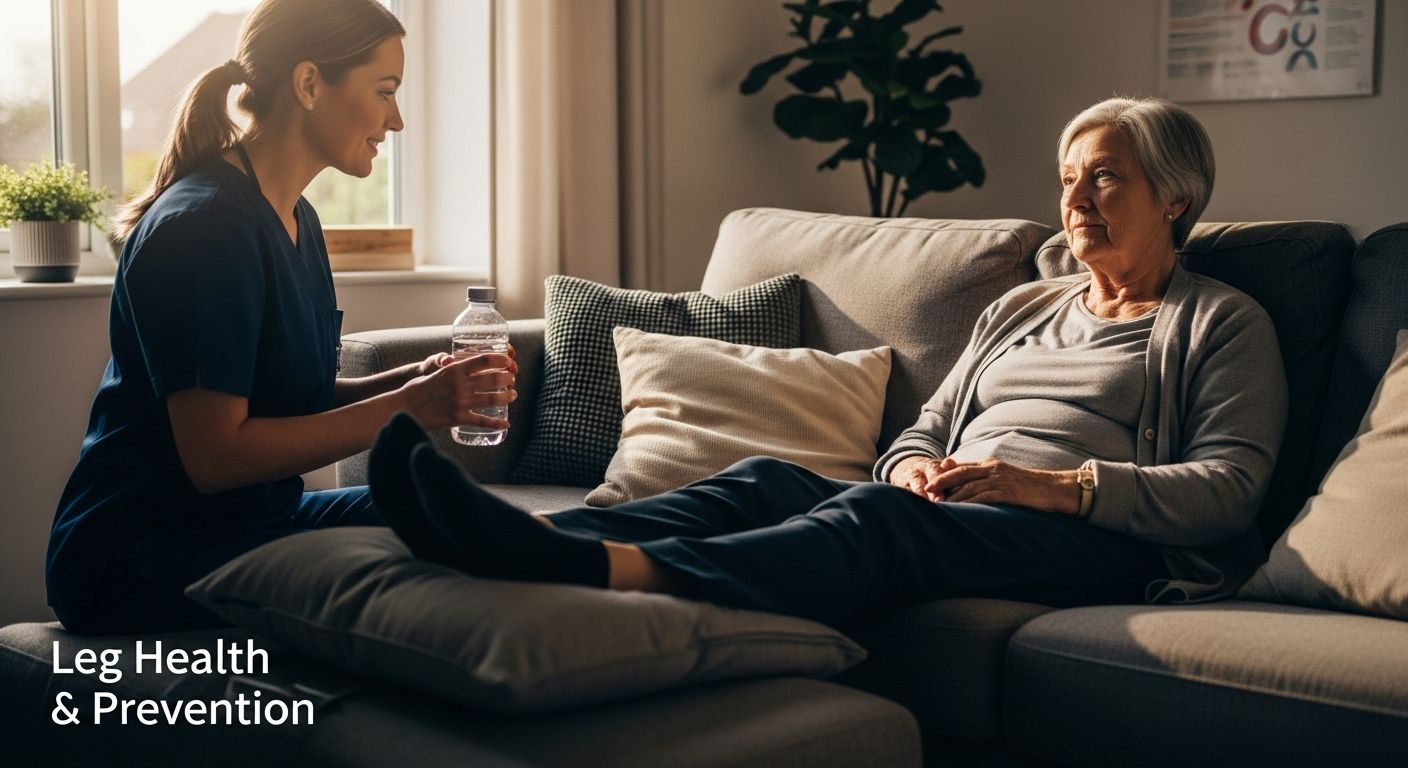 leg swelling prevention elderly home