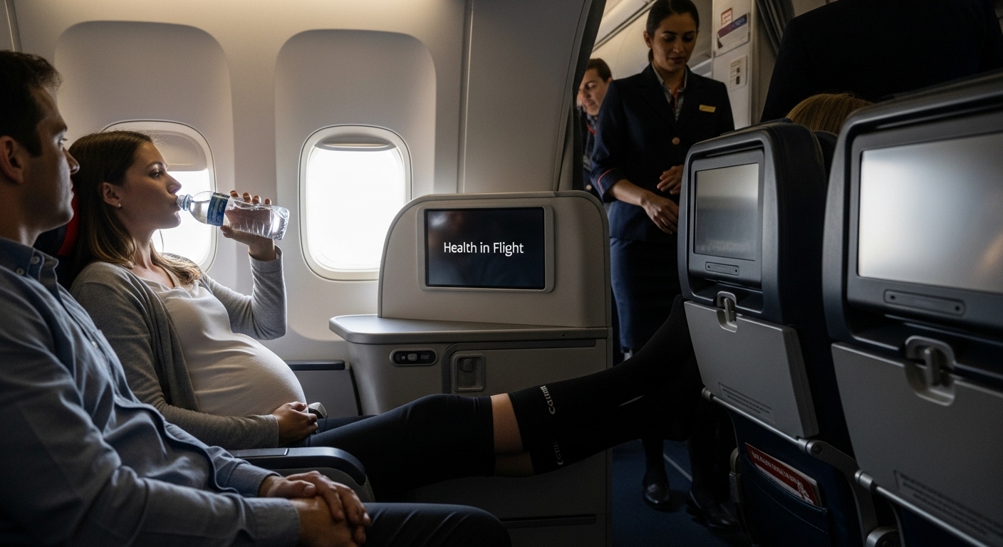 pregnant woman airplane comfort
