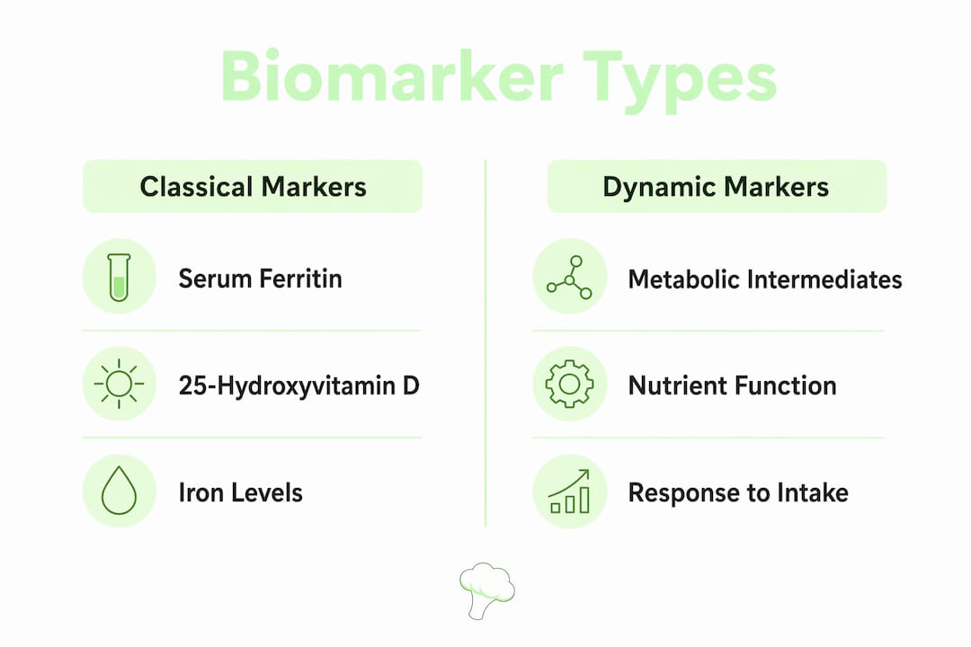 Infographic comparing classical and dynamic biomarkers