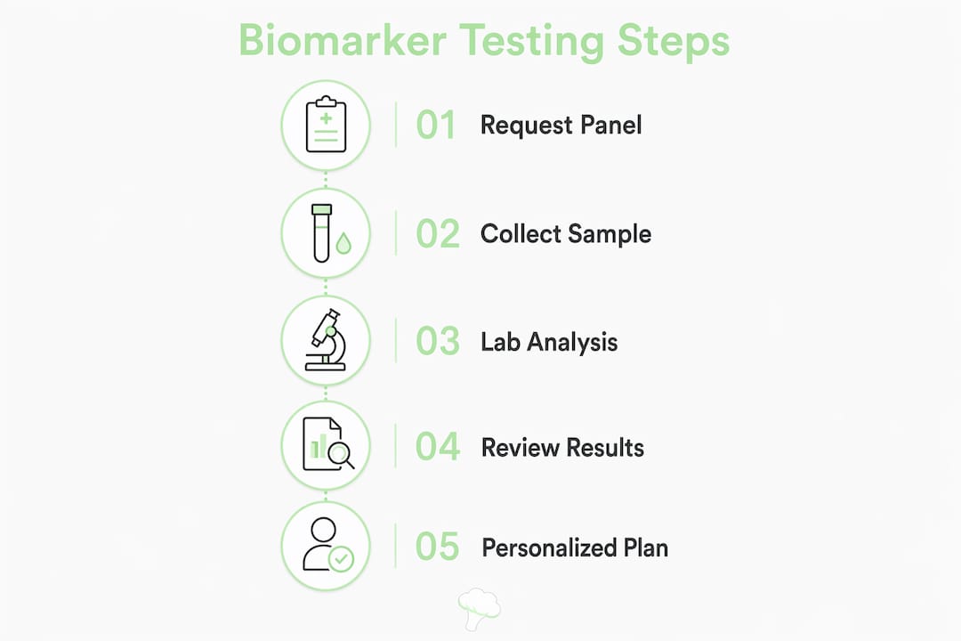 Vertical flow infographic of micronutrient testing steps