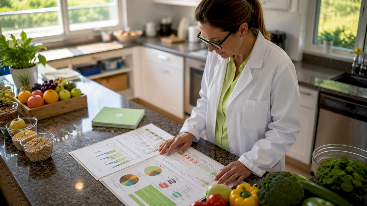 Nutrition scientist reviewing dietary guidelines