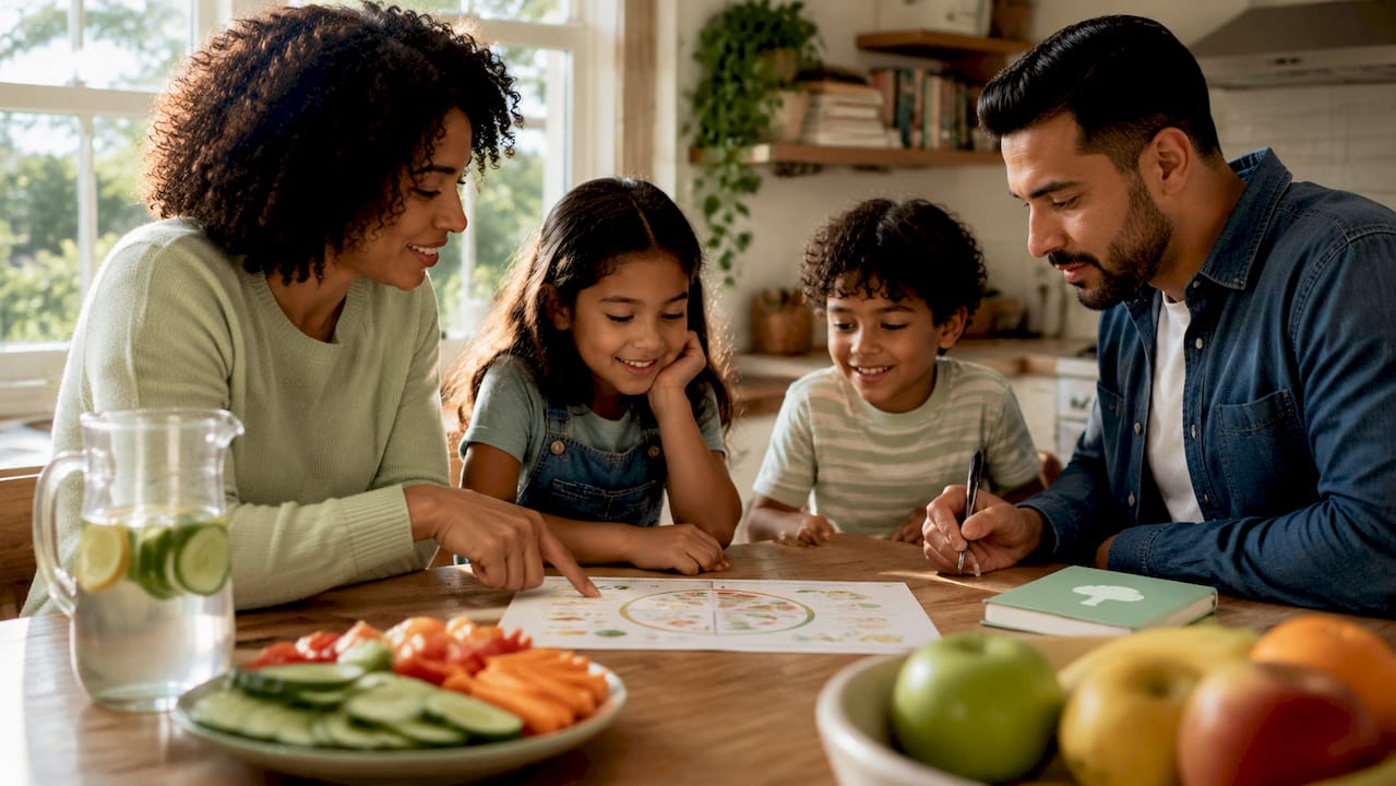 Family planning nutrition at home kitchen