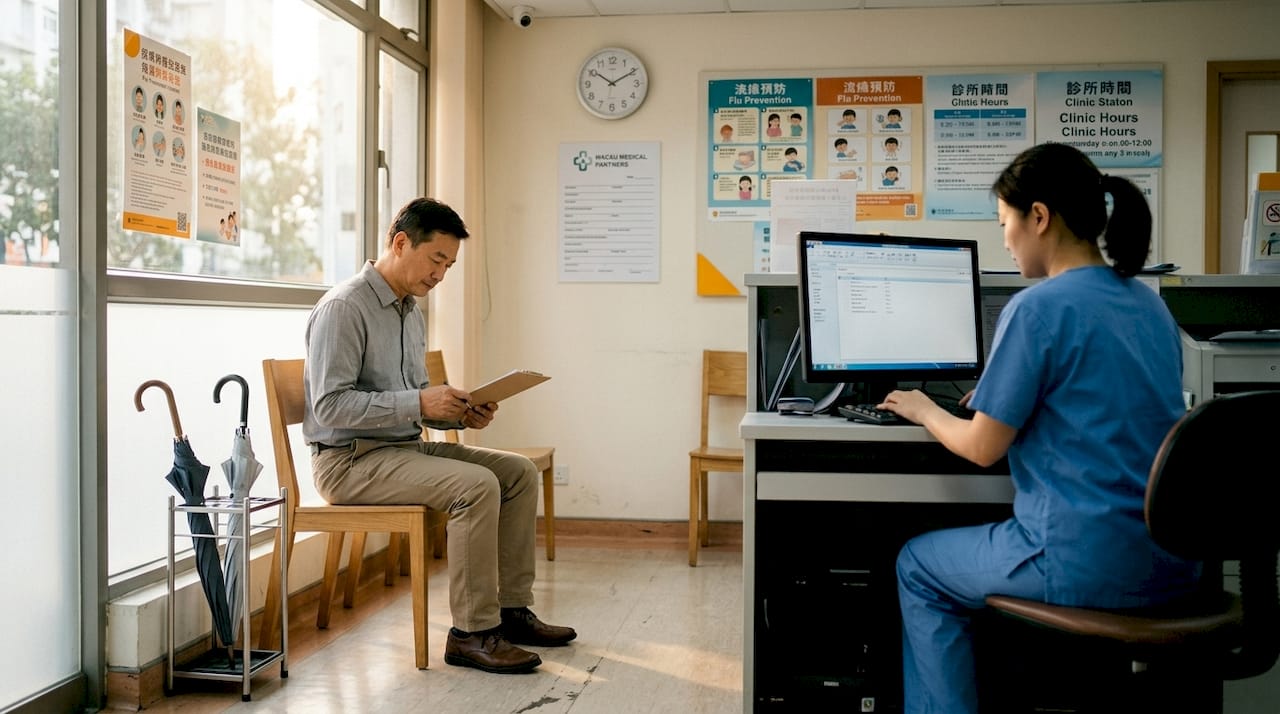 Macau clinic outpatient reviewing patient form