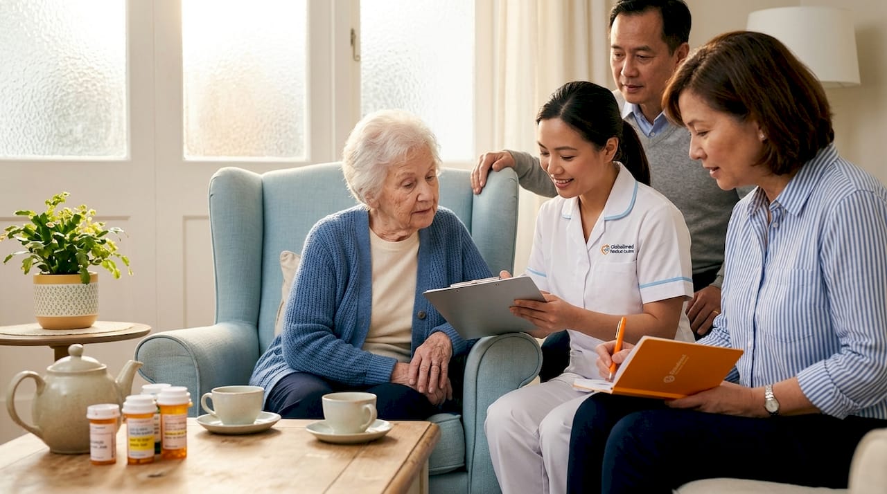 Family meeting concierge nurse at home