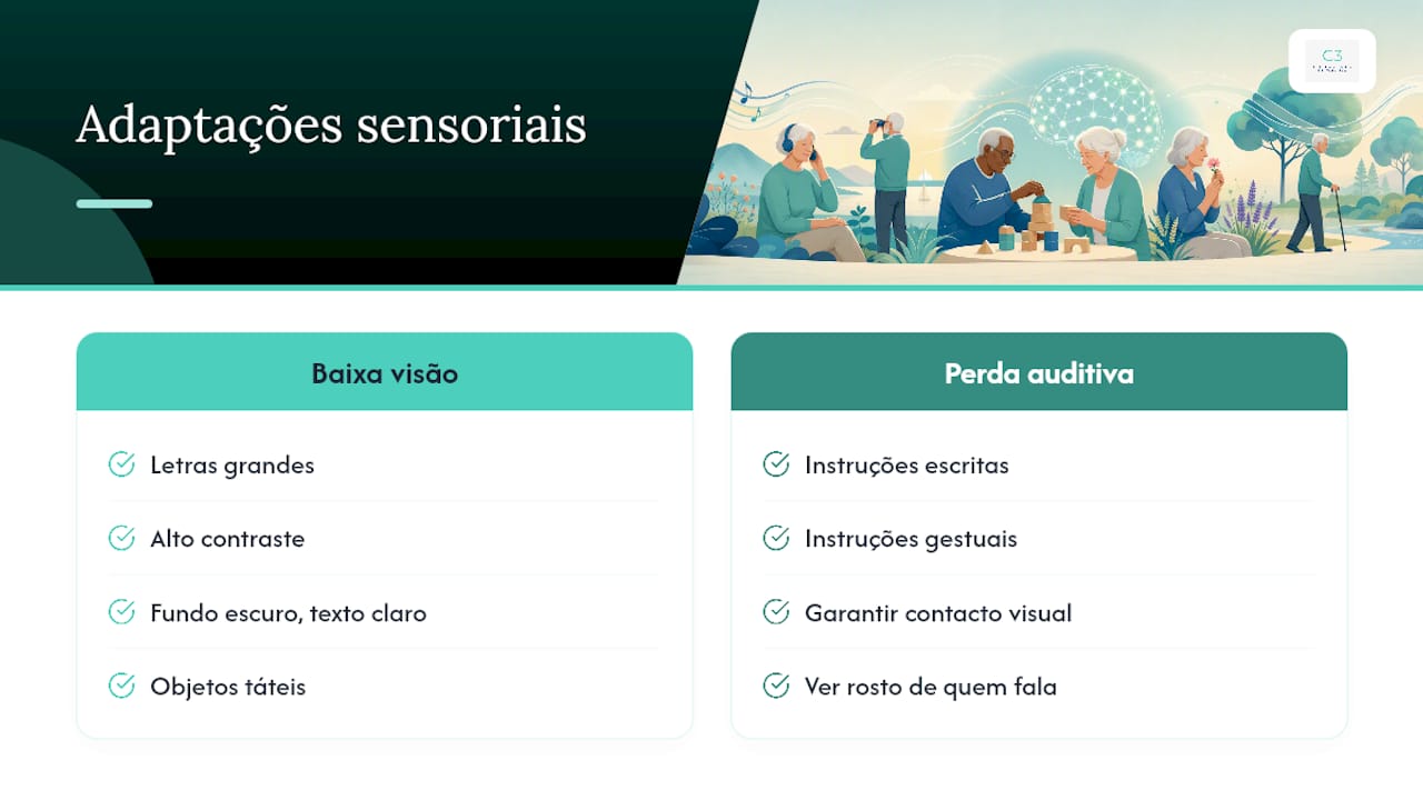 Adaptações cognitivas para problemas de visão e audição