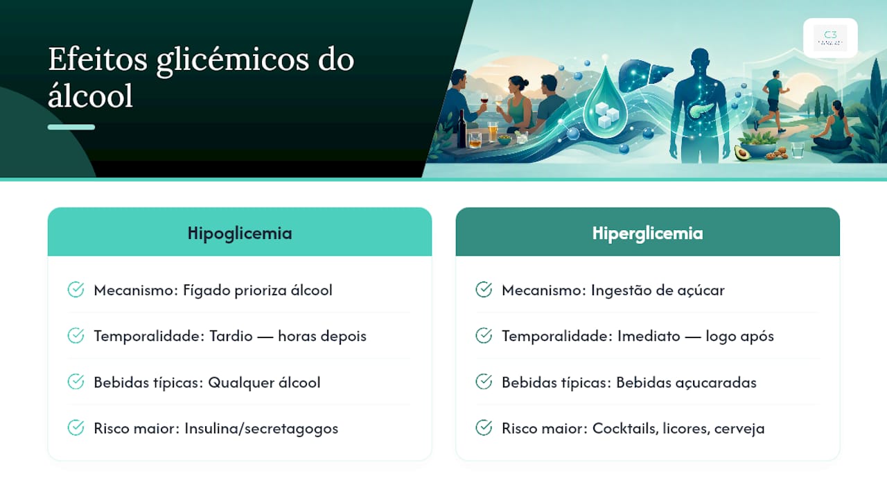 Impacto do álcool nos níveis de glicose no sangue