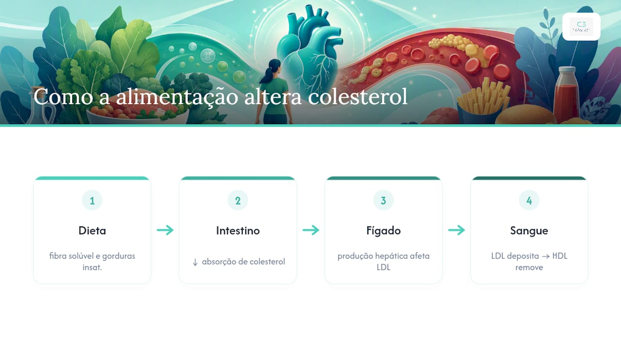 Ligação entre a dieta, o LDL, o HDL e o fígado