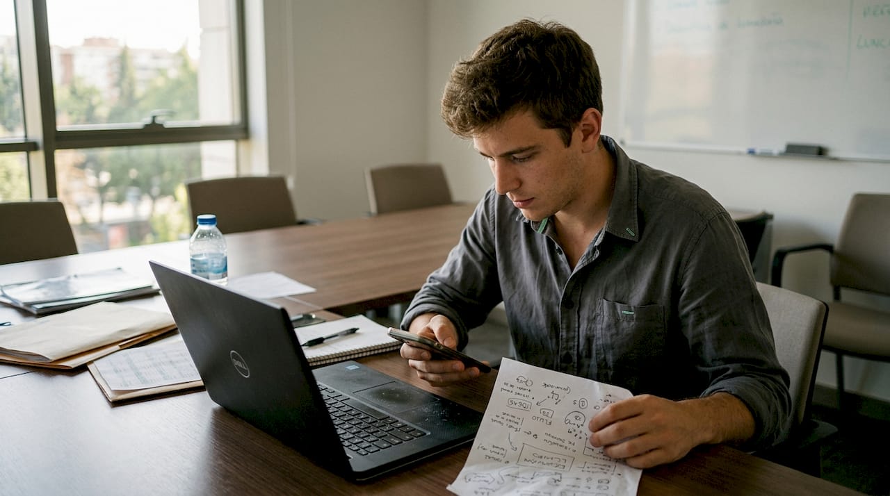 Colaborador respondiendo de inmediato a las consultas de posibles clientes