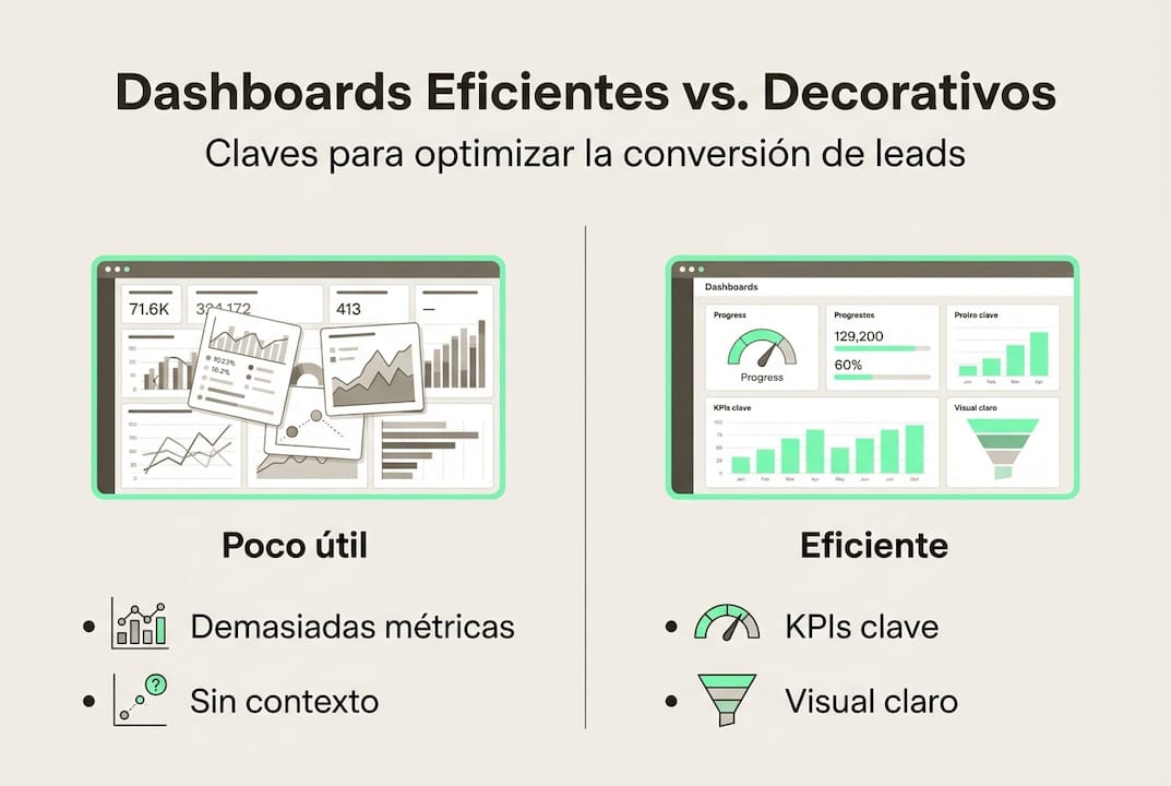 Infografía: dashboards realmente útiles vs. aquellos que no aportan valor
